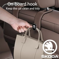 1Pc Car seat back leather metal hook Interior Accessories for Skoda Kodiak GT Octavia Yeti Supai