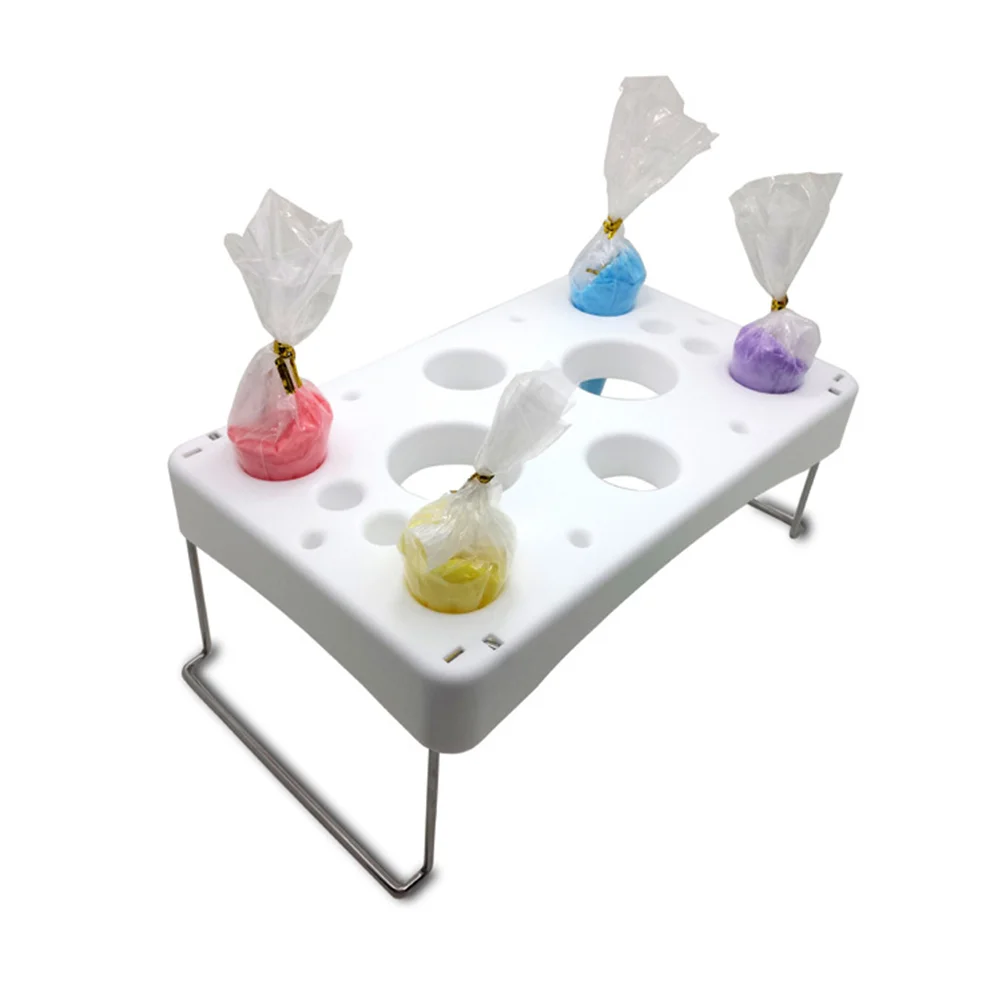 Cake Work Table Piping Bags Storage Holder Icing Nozzles Rack Pastry Tray Stand