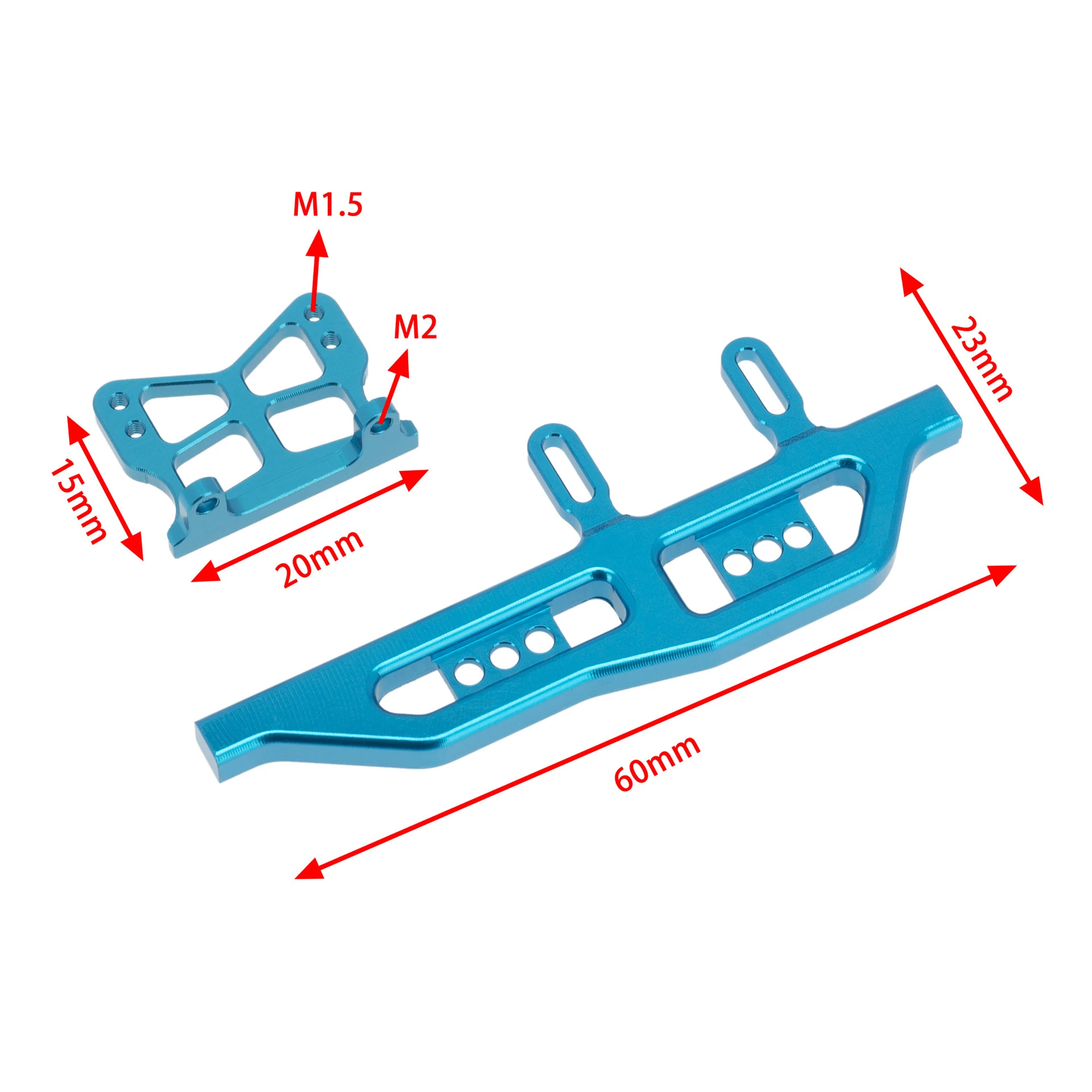 1 Set Metal Side Step Foot Pedals for Axial SCX24 1/24 Scale Model Car, Fits 90081 Chassis