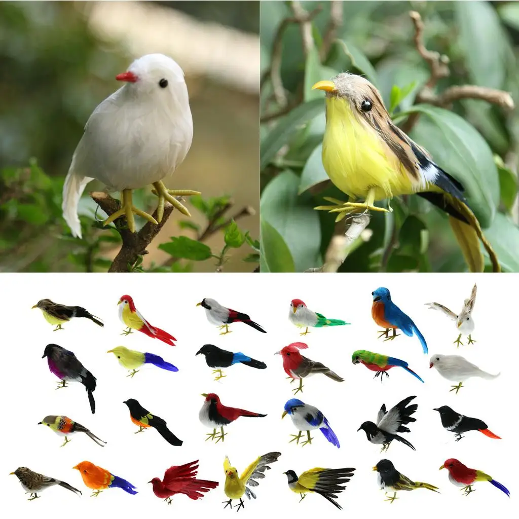 1 قطعة لطيف ريشة اصطناعية سبارو الطيور شجرة عيد الميلاد الديكور الحرفية #5