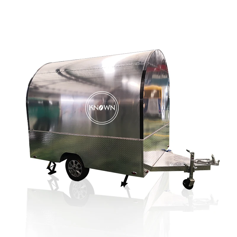 Best selling stainless steel food cart mobile food trailer ice cream store with free logo