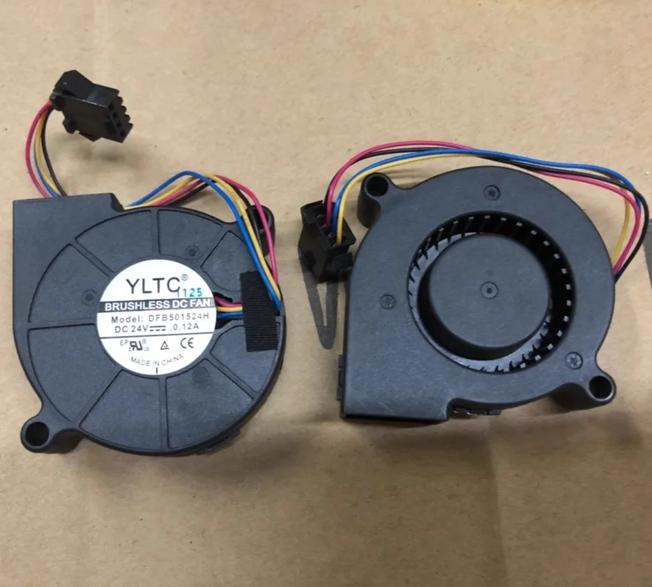 New CPU Cooler Fan for DFB501524H 24V 0.12A 5cm 5015 4-wire PWM Turbo Blower Dual Ball Cooling Fan 50*50*15mm