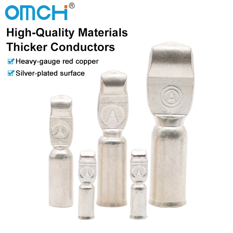OMCH Quick Connect 50A 120A 175A 350A Battery Connector with Silver Plated Copper Terminals UL94V-0 1/2/5/10pcs