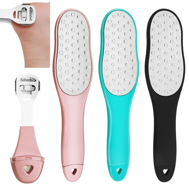 2 In 1 Files Double Sided Foot File Callus Remover for Feet Wooden Pedicure Grater to Smooth Hard Coarse Dry Tough Skin