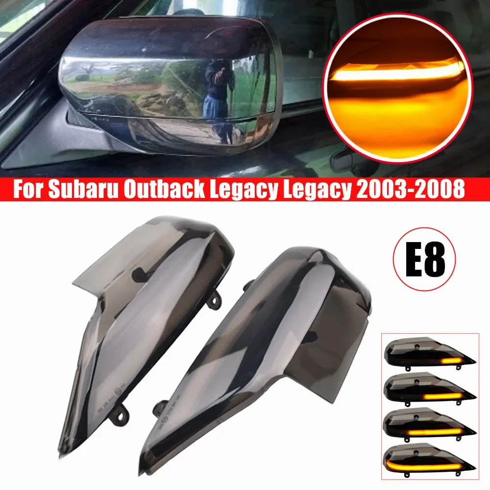 

LED Side Mirror Turn Signal Indicator Blinker Sequential Lamps for Subaru Forester SG, Legacy Outback BL BP 2003-2008,Tribeca B9