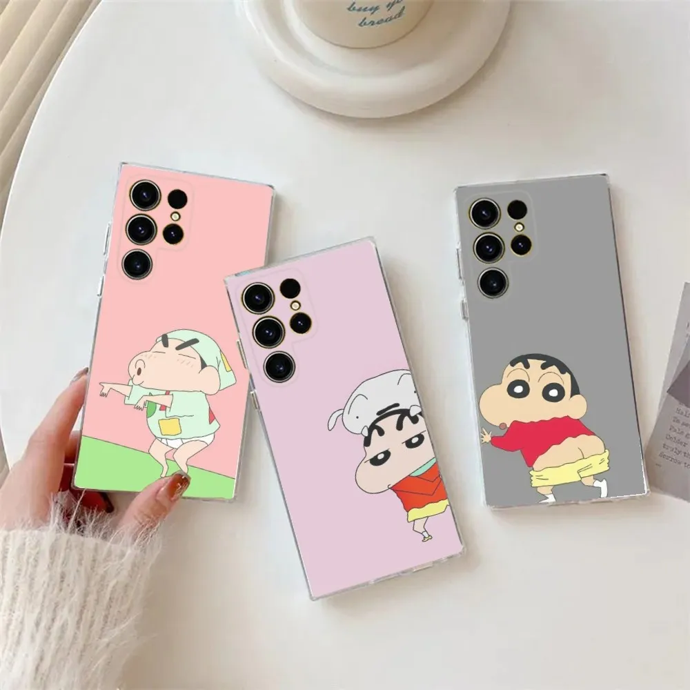 C-Crayon S-ShinChan-S Cutoon Phone Case Silicone For Samsung S30,S23,21,22,20 Ultra,S20 FE lite,S10,9,PIus Note20ultra Cover