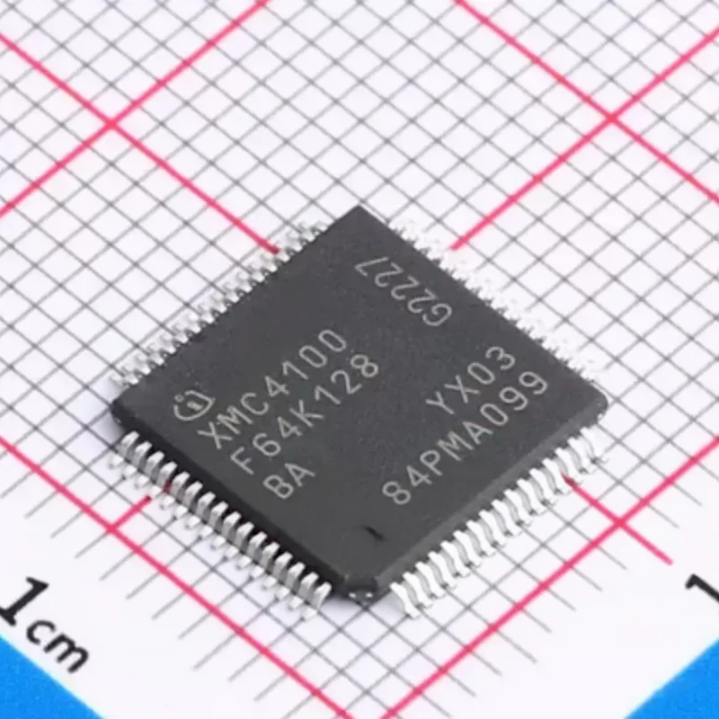5PCS XMC4100-F64K128 BA New Original 32-bit MCU Cortex-M4 FPU 80MHz 128KB Flash TQFP-64 SMD Microcontroller Chip