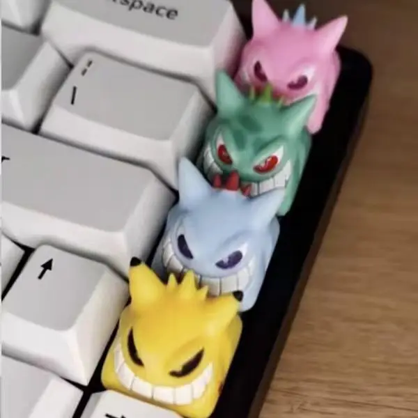 

PTCG Pokemon Colorful Keycap Mechanical Keyboard Resin Stereoscopic Keycap Polychromatic Gengar Keycap Wave 32