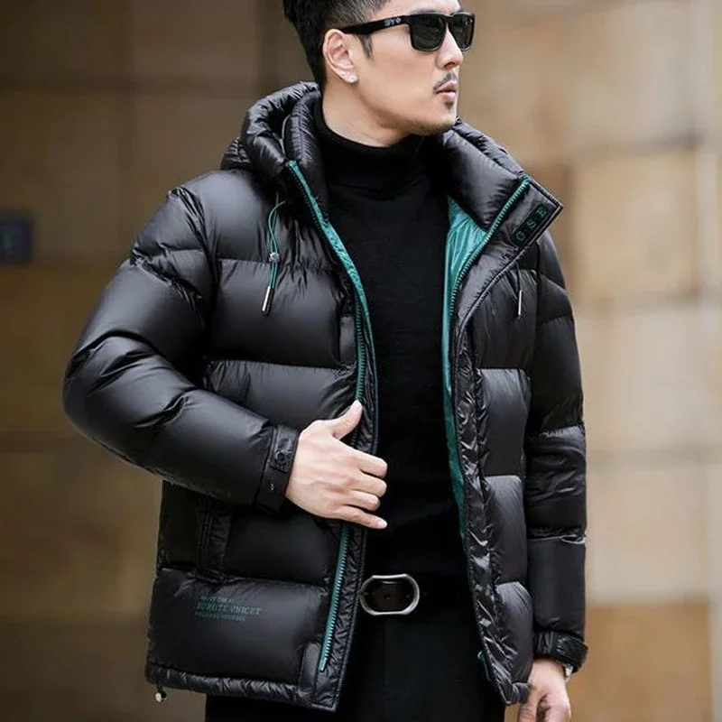 Down Jacket Men 90 White Duck Down Coats Man Winter Jackets Hooded Feather Padded Warm Puffer Jacket Men Luxury High Quality