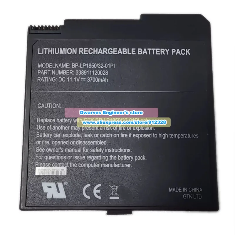 Genuine BP-LP1850/32-01PI 338911120028 Battery 11.1V 3700mAh 42Wh for Getac Rechargeable Laptop Battery