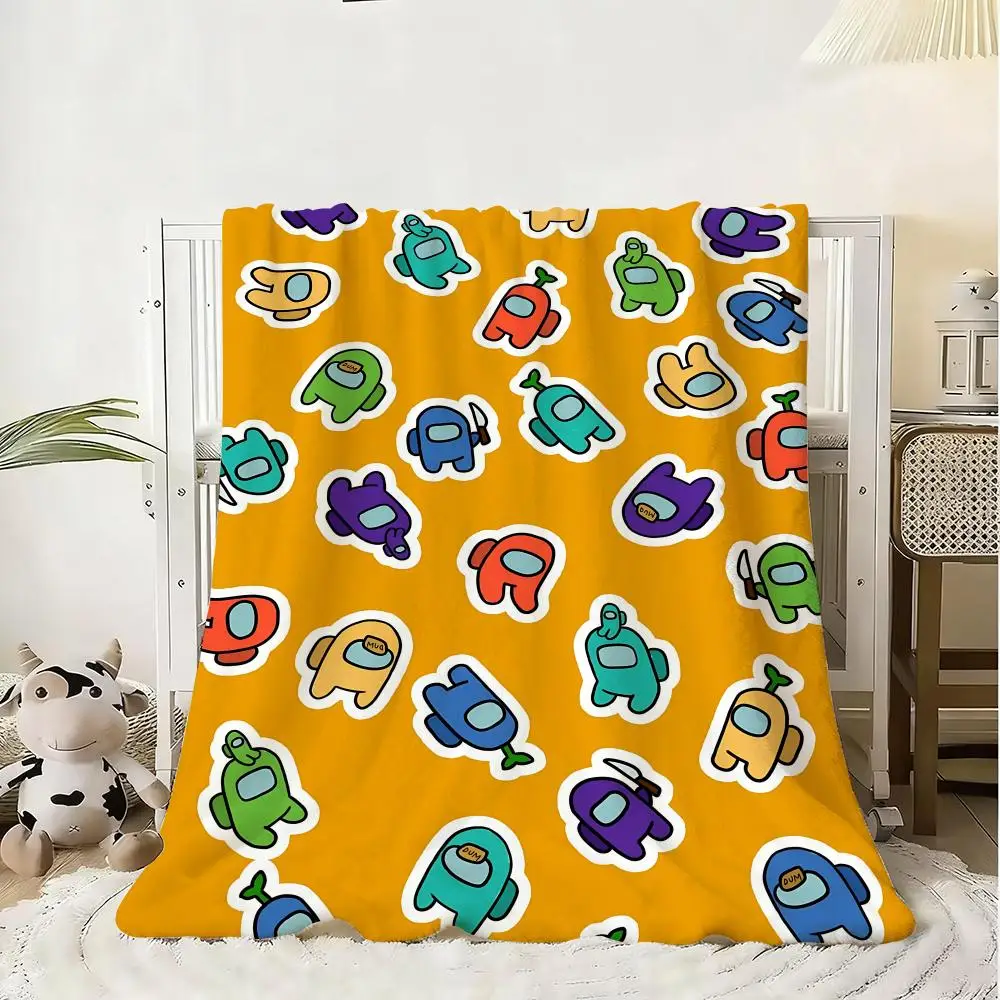 

Плед Game A-AMonG Us для детей, фланелевый, мягкий, теплый, антистатический, моющийся, на все сезоны