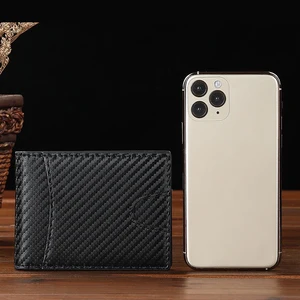 حامل بطاقات كربون رجالي محفظة بسيطة من الألياف الدقيقة جديد 2024 أفضل 10 محافظ رجالية مبيعا - رقم 9