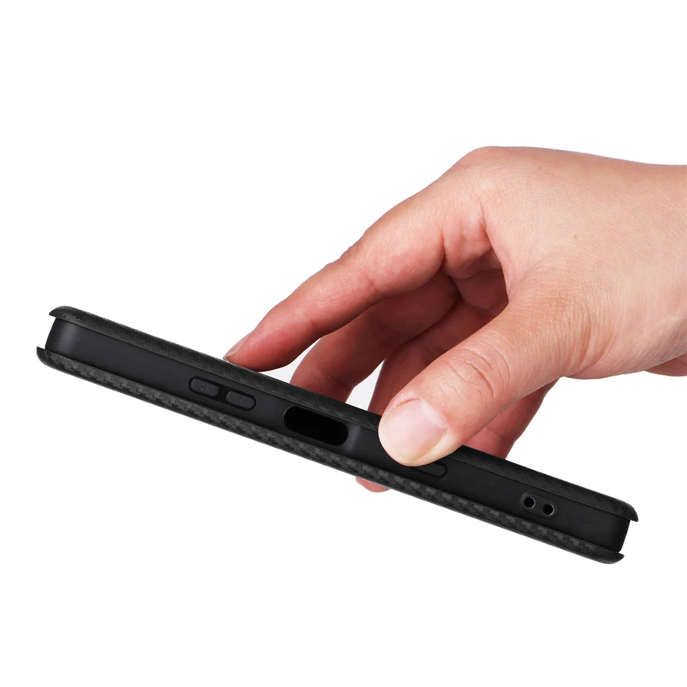 Etui na Sony Xperia 10 VII Luksusowe Etui z Klapką z Włókna Węglowego z Magnetycznym Mocowaniem do Sony10VII 10VII Pokrowiec na Telefon