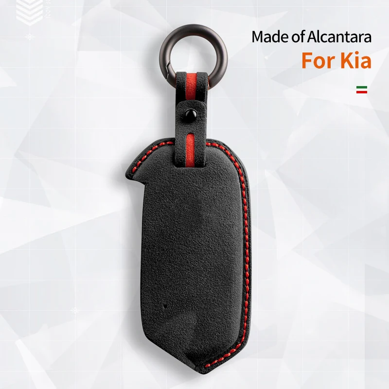 Alcantara Suede Car Key Case Keyless Cover Shell For KIA Sportage R GT Stinger Sorento Ceed Cerato Forte Niro Soul Telluride