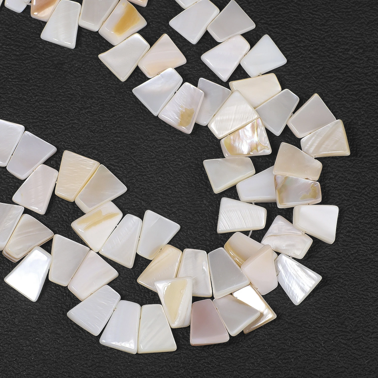 14mm Natural Trapezoid Shell Beads Side Hole Loose Beads for Handmade Jewelry DIY Bracelet Earring Necklace Craft Accessories