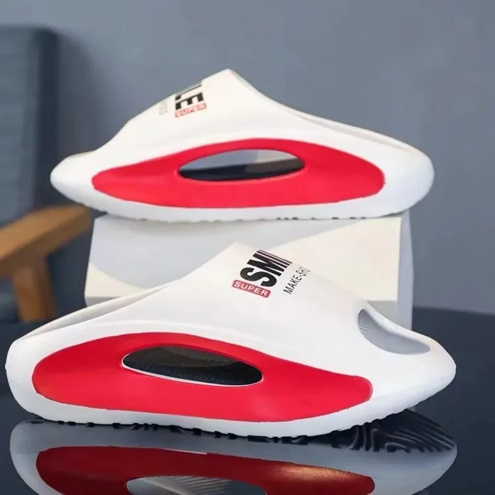 Zapatillas de coco para mujer, sandalias para parejas, parte inferior gruesa, Eva, sensación de mierda, zapatillas de talla grande para el hogar