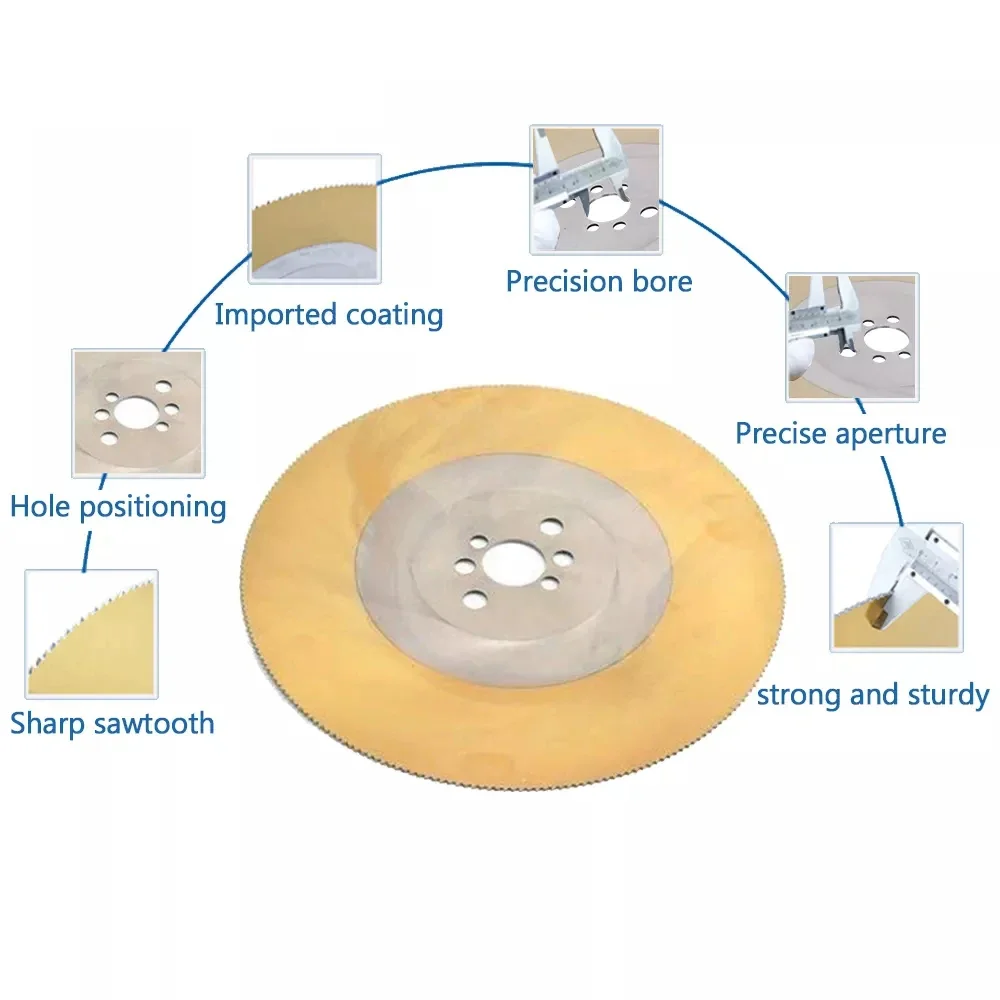 HSS Circular Saw Blades 250mm TiN-Coated For Steel Copper Iron Aluminum Metal Pipe Cutting High Speed Steel Cutting Disc Power