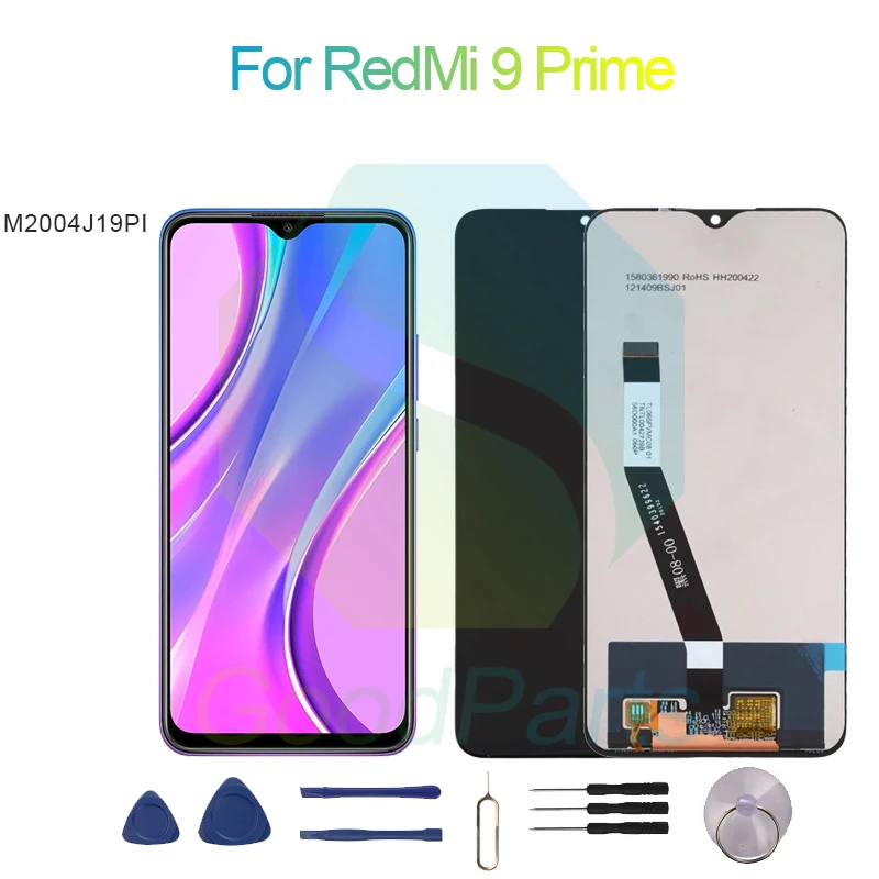 

ЖК-дисплей для RedMi 9 Prime, экран 6,53 дюйма M2004J19PI для RedMi 9 Prime, сенсорный дигитайзер в сборе, замена