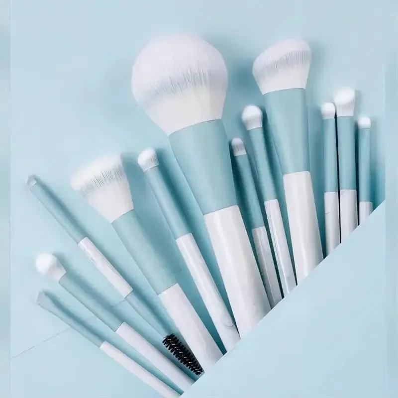 12 Stuks Make-Up Kwasten Set Ultra Zacht Poeder Makeup Tools Beginner Punt Blush Borstel Concealer Borstel Mes Rand Eyeliner Brus