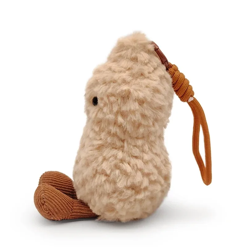 Hot Cute Small Peanut Doll Peanut Plush Toys Stuffed Soft Peanut Plushies Keychain Small Pendant Bag Key Decor Kids Toys Kid Gif