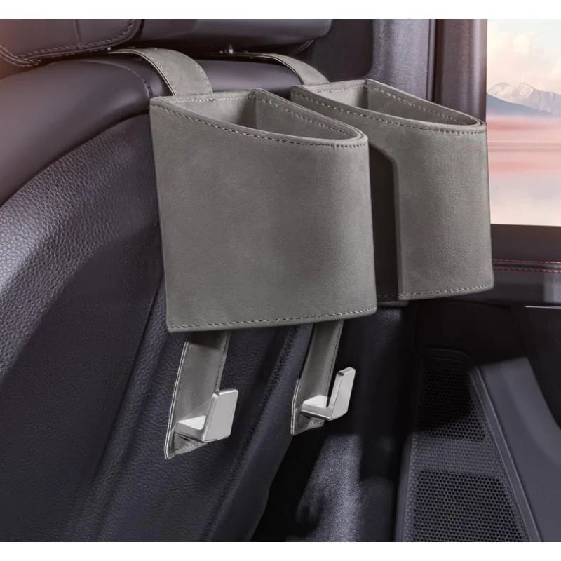 Car Rear Seat Holder Hook Storage Box Organizer For Porsche Macan Cayenne Extra-Wide Opening Drink Cup