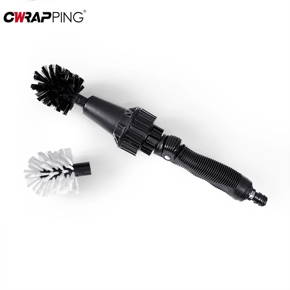 

Car Cleaning Brush Tire Wash Supplies Kit Car Detailing Water-Powered Cleaning Tools Hand-Held Water Spray Brush Car Accessories