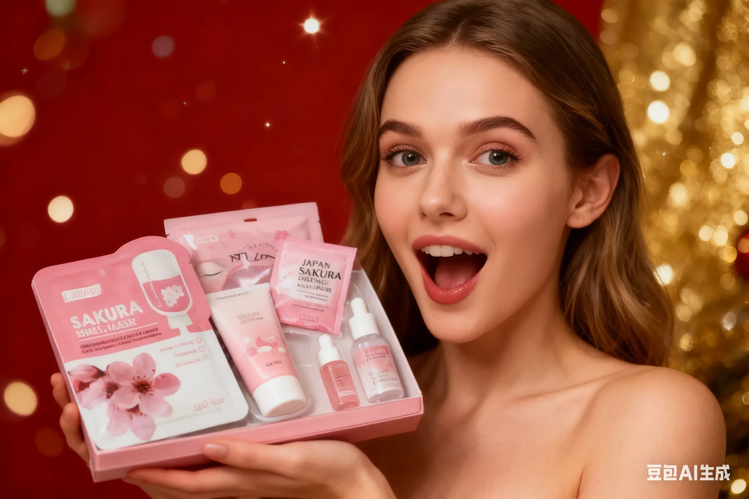 

LAIKOU Сакура набор для ухода за кожей для женщин Рождественский подарок увлажняющий осветляющий антивозрастной полный набор для ухода за лицом