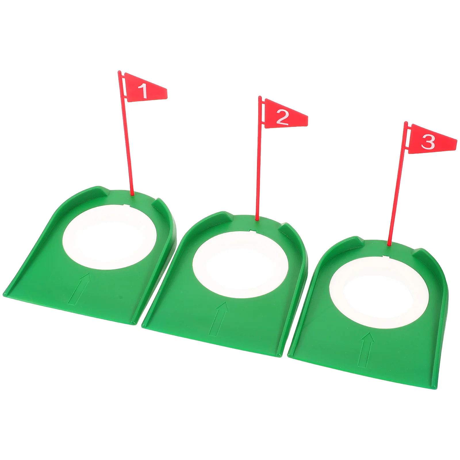

3 Pcs Golf Putting Cup Set Plastic Hole Cups for Practice Portable Compact Training Adjustable Putter Holes Golfs