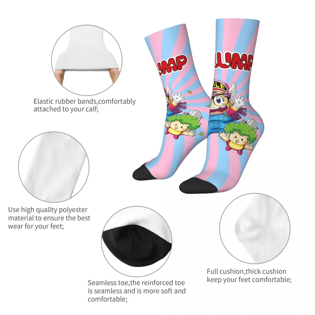 New Men's Socks Novelty Dr. Slump Cute Arale Norimaki Sock Polyester Anime Sport Women Stockings Spring Summer Autumn Winter