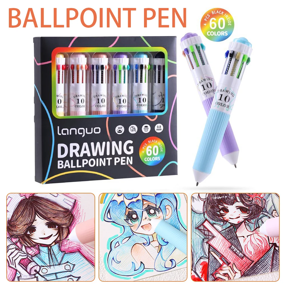 

6pcs Multi Color Ballpoint Set Kid