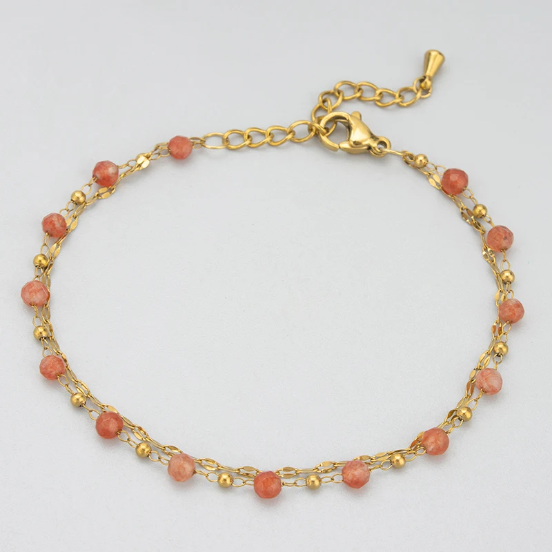 assoonas, 1 Stück/Lot, MH53, Armbänder für Frauen, 18k vergoldet, Edelstahl, Naturstein, handgefertigt, Anhänger, Modeschmuck – Detail 8