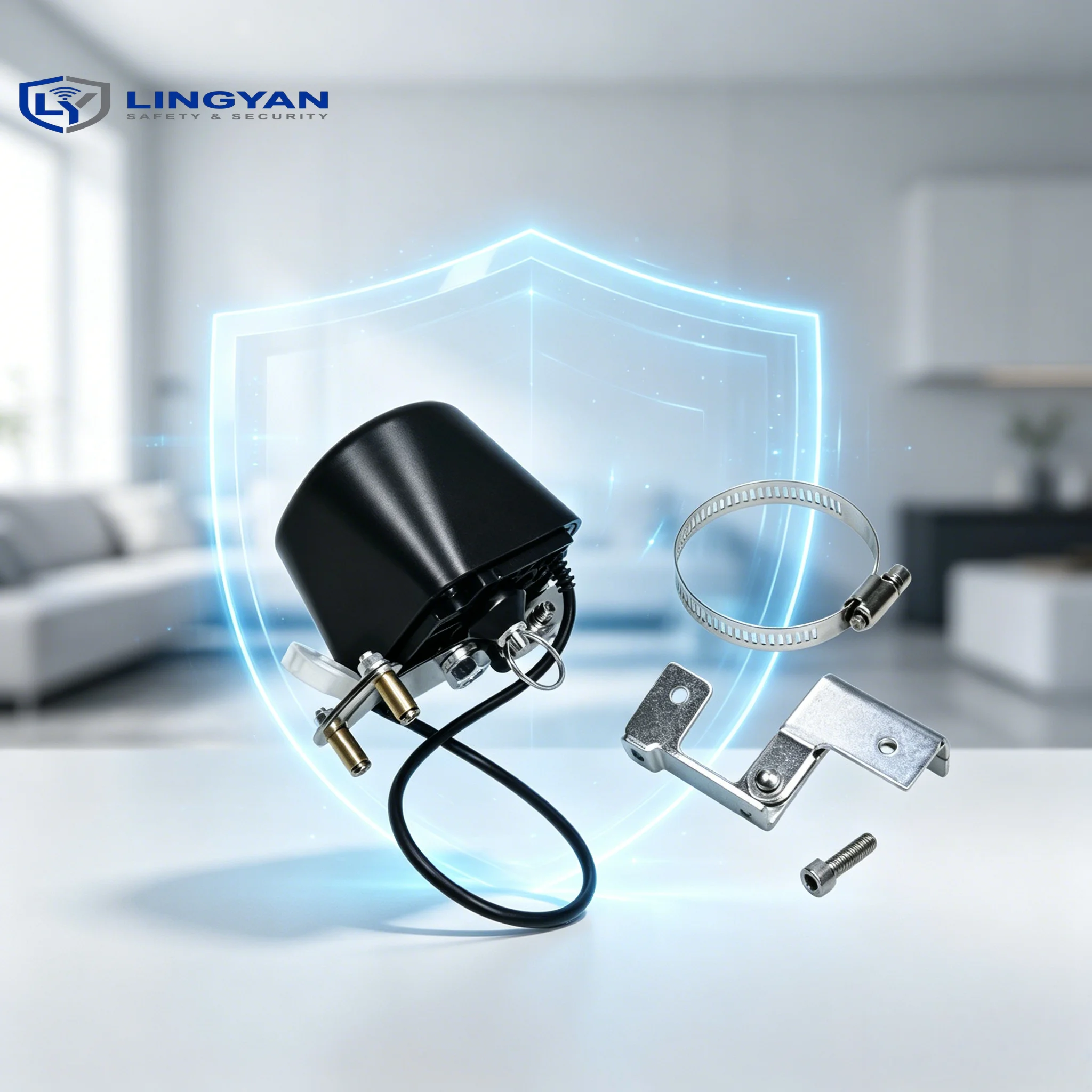 Electric Water Valve Actuator BT-610, clamp style design, reliable drive controller for standard threaded water pipes