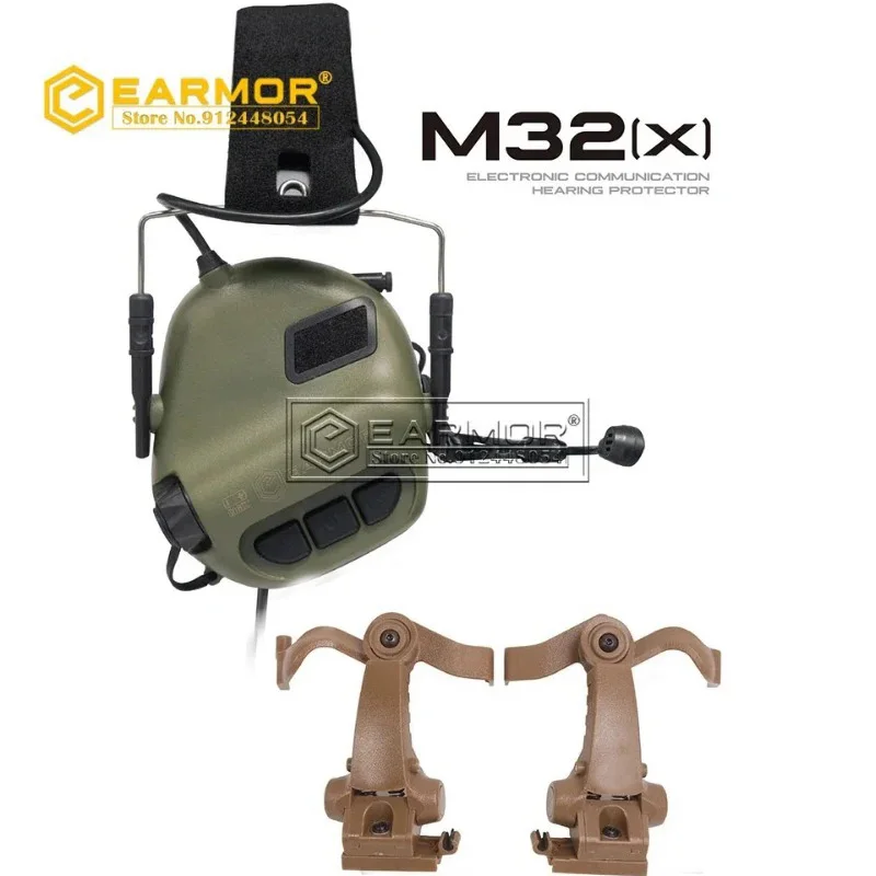 EARMOR M32X MOD4 Tactical Hearing Protection Headset with M51/M52 PTT