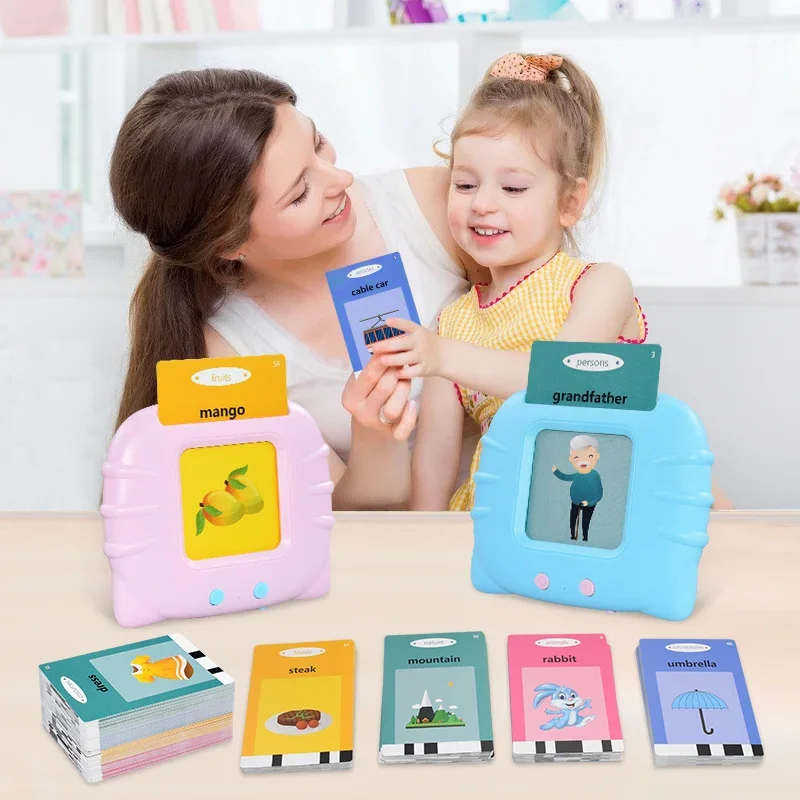 Kids English Word Games Talking Flash Cards Audio Card Learning English Machine Toddlers Early Educatio Language Reading Helper