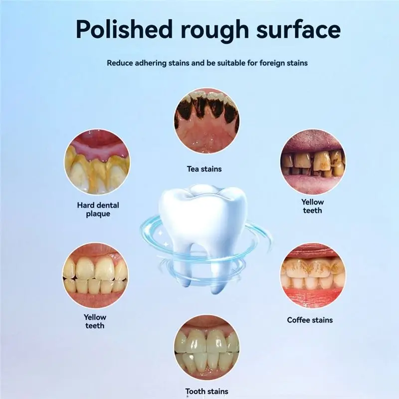 A02V-مجموعة تلميع الأسنان الكهربائية مجموعة تفتيح الأسنان الكهربائية مجموعة أدوات التنظيف للاستخدام العائلي مع 5 رؤوس