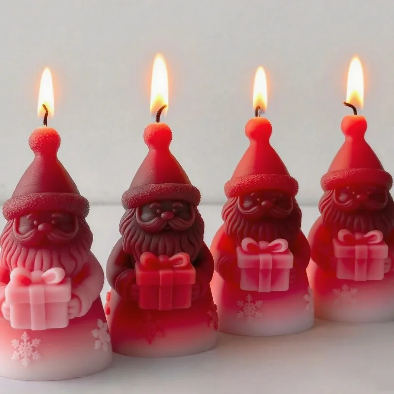 

Santa Claus Gift Box Silicone Mold Handmade Aroma Candle Gypsum Resin Mould Christmas Soy Wax Candle Making Supplies