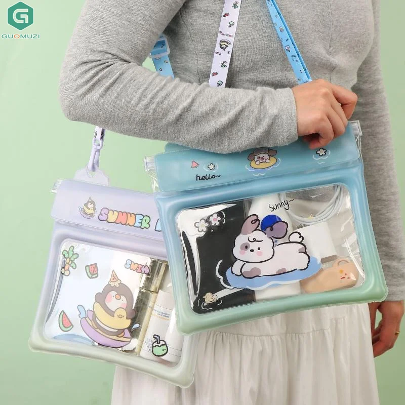 Cartoon Waterproof Touchscreen Phone Bag Large Capacity Sealed Protection Cover For Swimming Diving Storage Bag