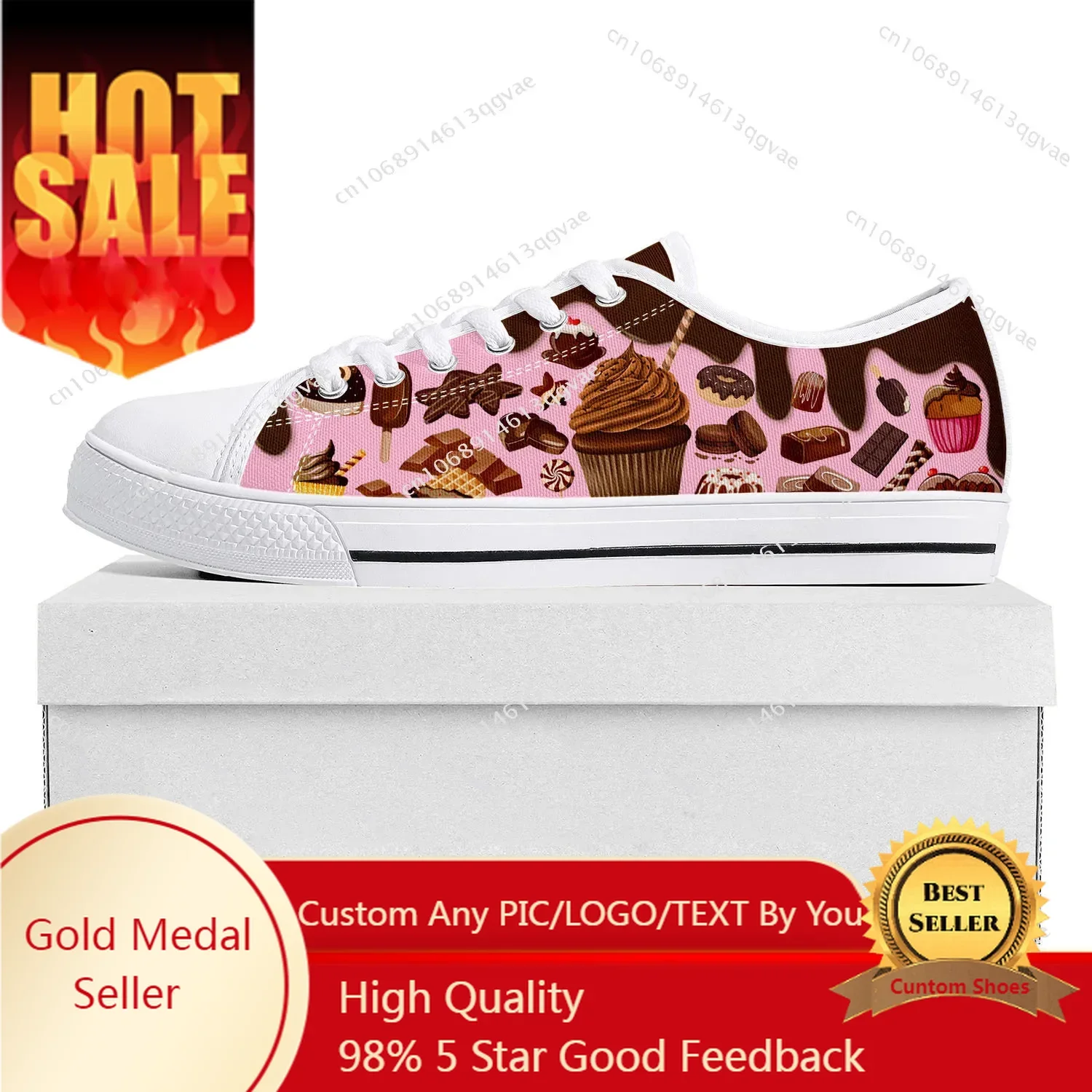 

Cartoon Cake Chef Low Top High Quality Sneakers Mens Womens Teenager Canvas Sneaker Casual Couple Shoes Custom Made Shoe White