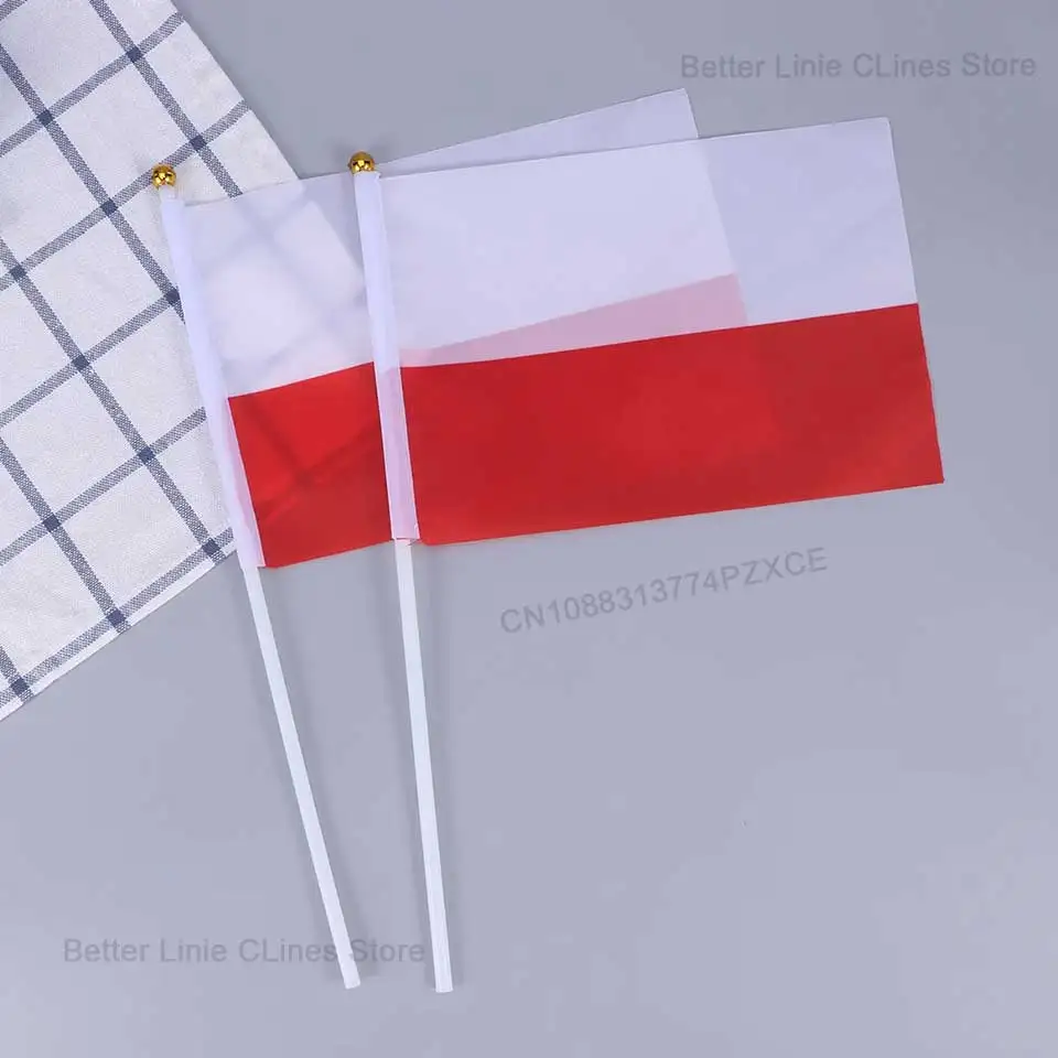 12*8cm stabilne OScams Polska flag linie White Red Europe Poland 4k flag europa polska Indoor Outdoor Hand Held flag