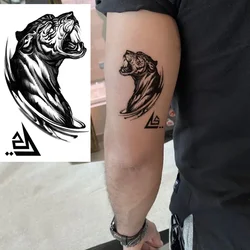Tattoo Stickers Leopard Scorpion Eagle Tiger Wolf Animal Element Fake Tatoo for Women Men Arm Hand Temporary Waterproof Body Art