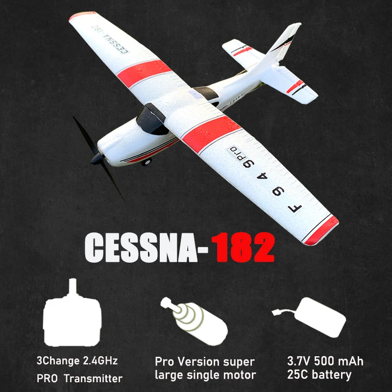 Parkten WLtoys F949 2.4G 3CH Cessna 182 Micro RC samolot BNF bez nadajnika na świeżym powietrzu zabawkowy dron dla osób w wieku 14 + dla dzieci prezent dla dzieci