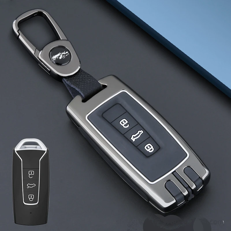 Car Smart Fob Key Case Cover Holder For Volkaswagen VW Touareg Smart Remoute Key 2019 2020 2021 Car Styling