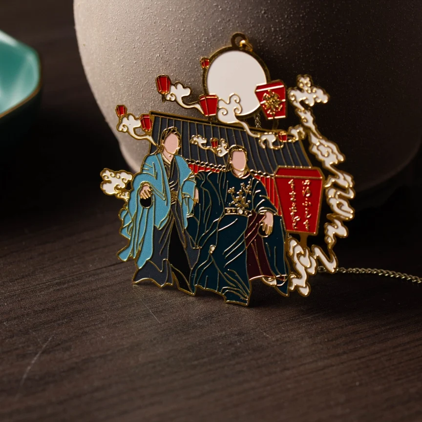 Anime WORD OF HONOR Shan He Ling Wen Kexing Zhou Zishu Cosplay Metal Bookmark Pendant Pendnat Stationery Collection Gift