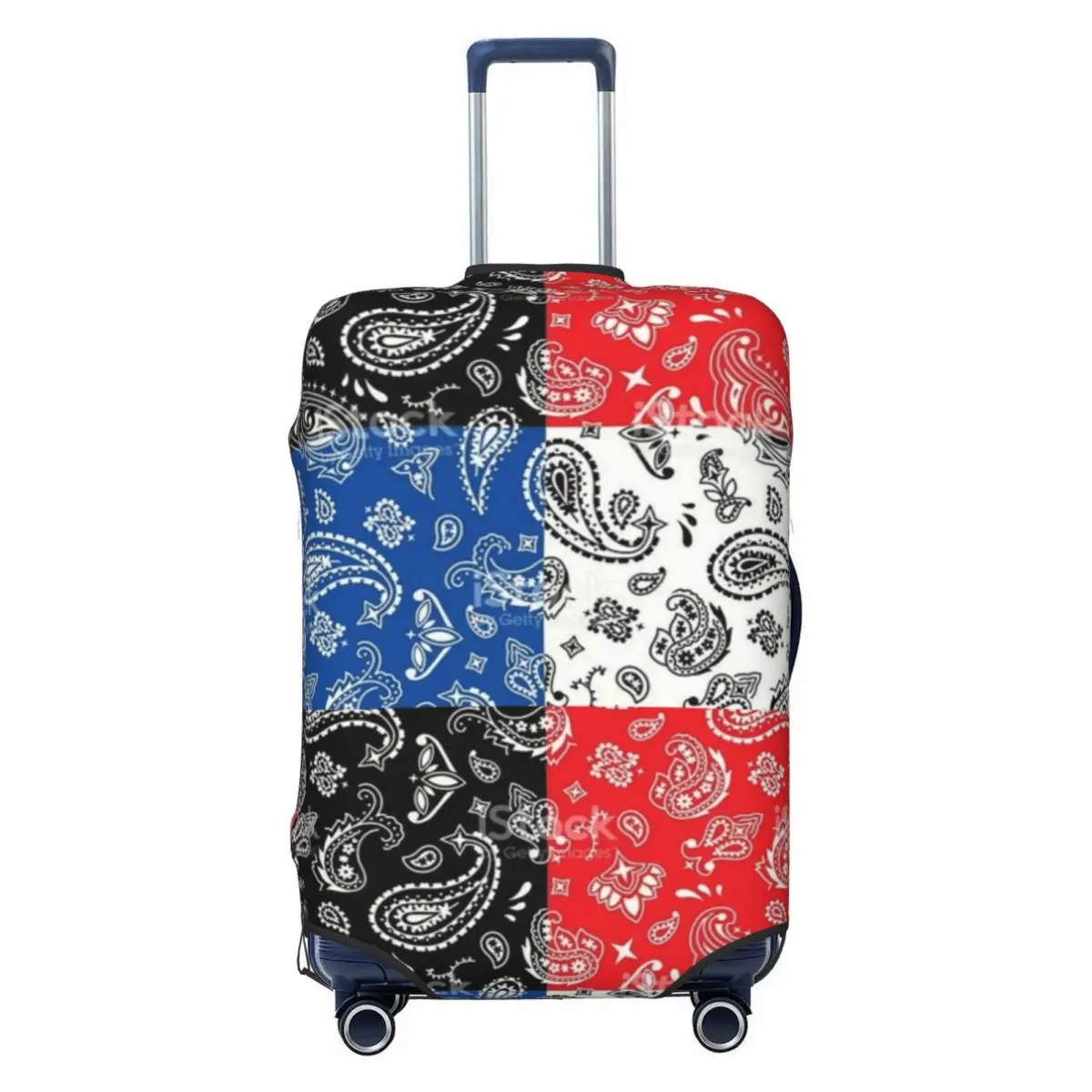

Custom Cool Colorful Bandana Pattern Luggage Cover Fashion Suitcase Protector Covers Suit For 18-32 inch