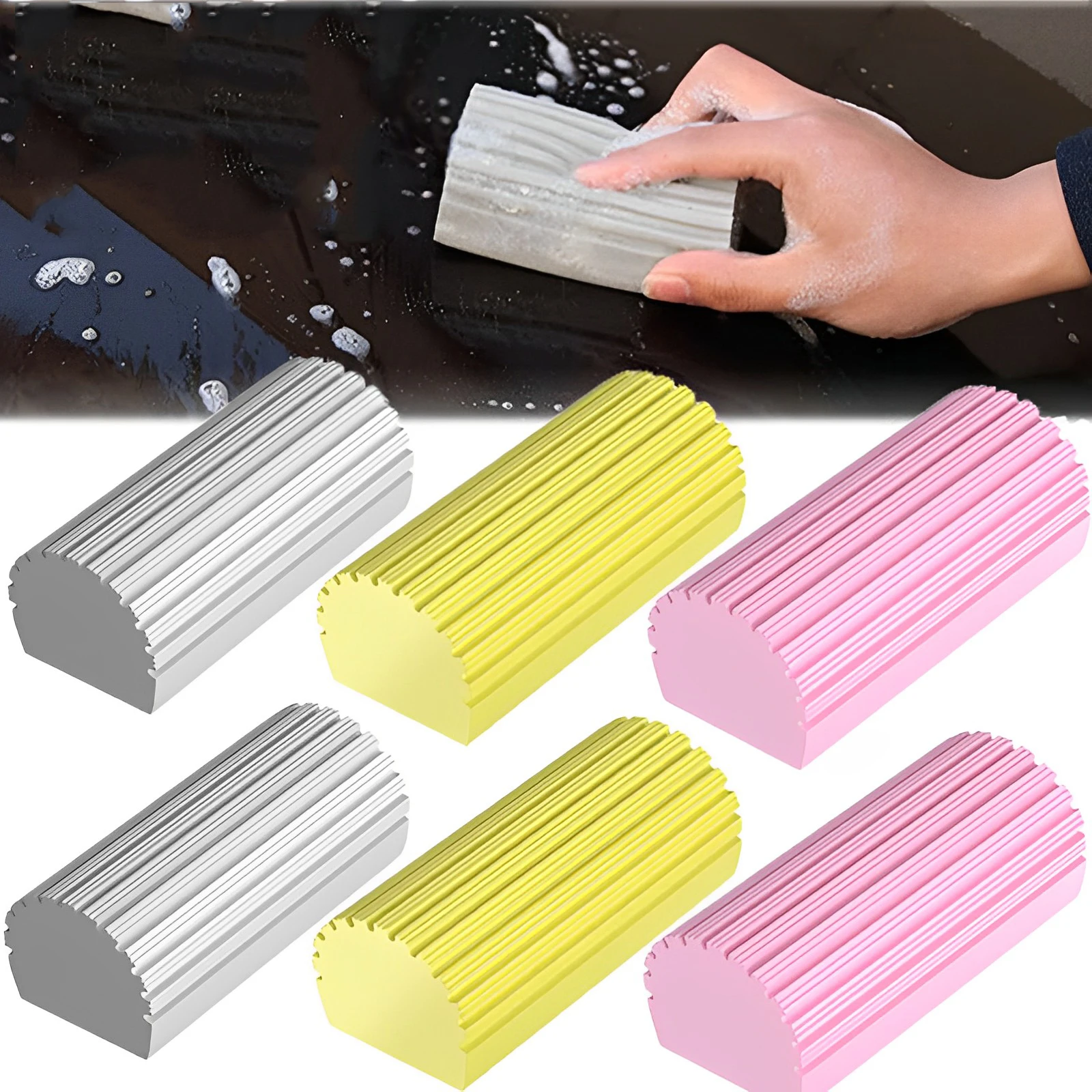 

2/4PCS Multi-Functional Cleaning pva Absorbent Sponge Recyclable Sponge Car Cleaning Household Dust Remover Stain Remover