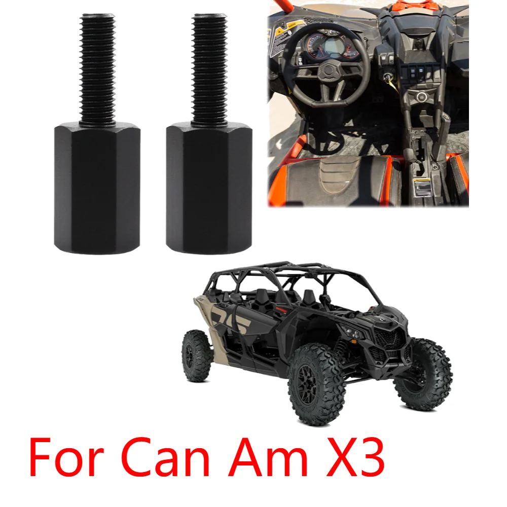 2Pcs Black Aluminum Mount Brackets Seat Height Adjuster ATV Seat Riser Lift Mount Kits Fit for Can Am Maverick X3