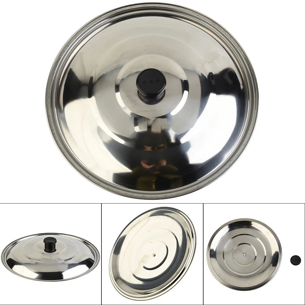 

Stainless Steel Pot Lid Round Saucepan Wok Frying Milk Frying Casserole Pan Lid 32/34/36/38/40cm Pan Covers Cookware Parts