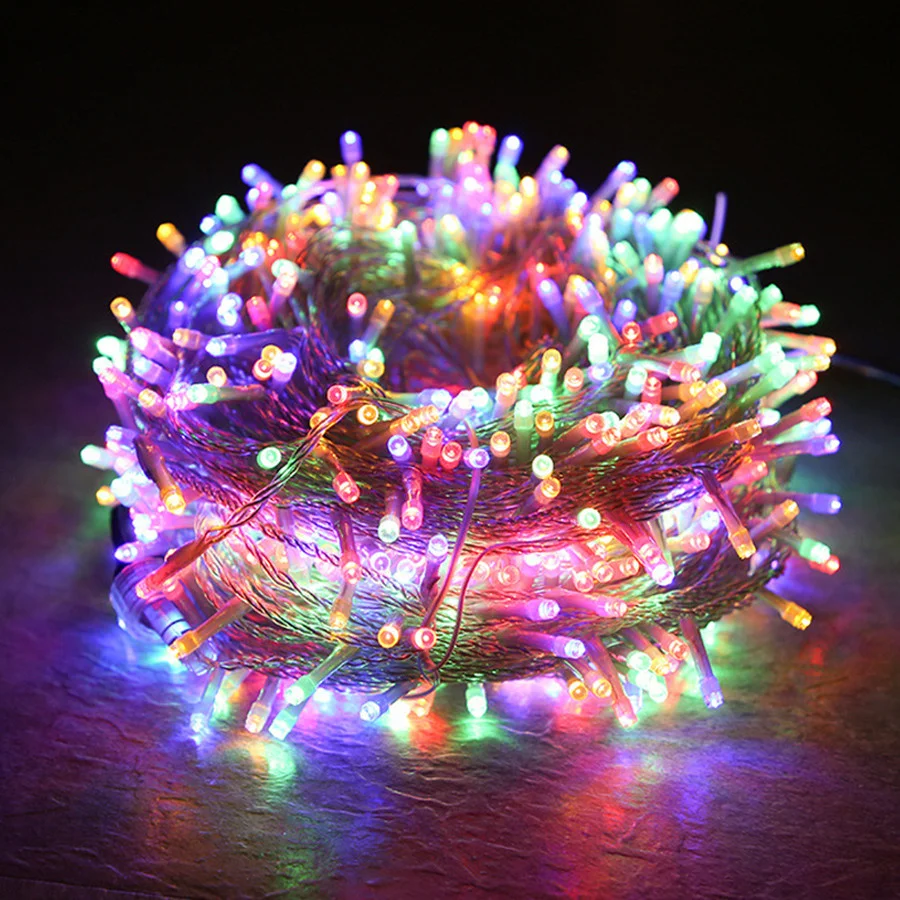 

Super Bright 20/50/100M LED Garden String Light Outdoor 8 Modes Christmas Fairy Lights for Party Wedding Garland Backgound Decor