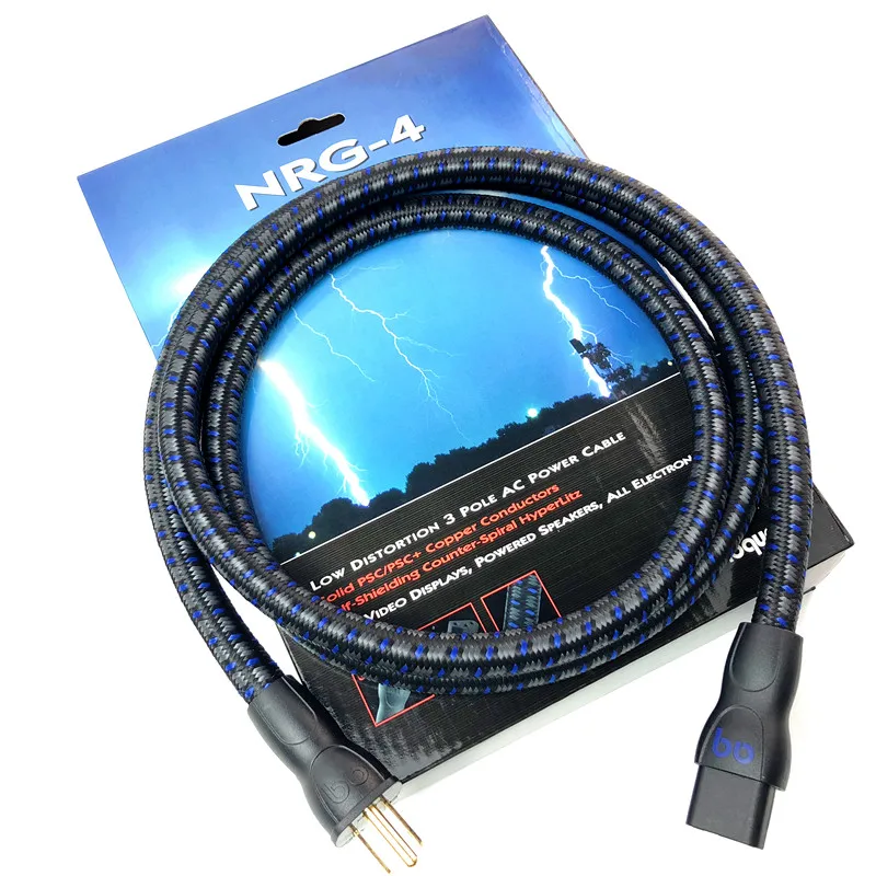 New NRG 4 HiFi Audiophile Audio AC Power Cable US/EU Version Plug 1.86m/6.0ft