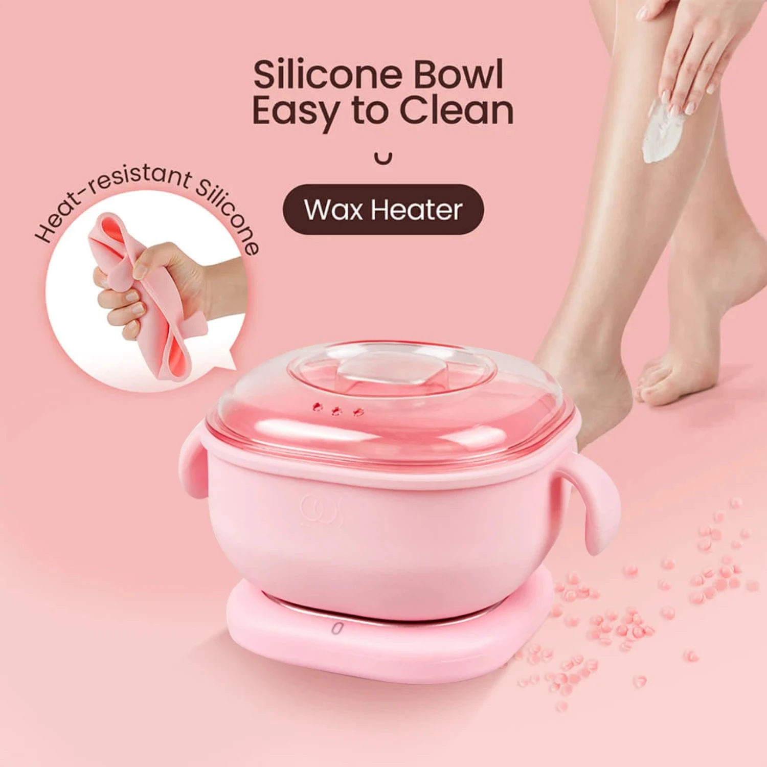 

New Efficient Portable Silicone Wax Heater - Convenient Versatile Hair Epilator for Spa - Compact Foldable Paraffin Wax Warmer -